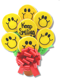 Keep Smiling! cookie bouquet