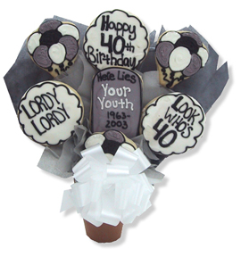 Over the Hill cookie bouquet