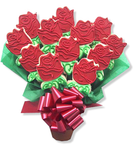 Red Roses cookie bouquet